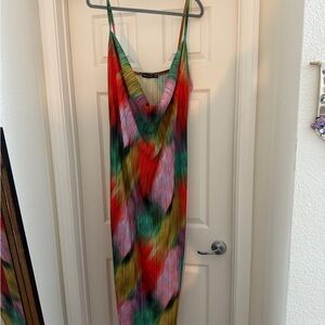 PrettyLittleThing Colorful Pleated Dress